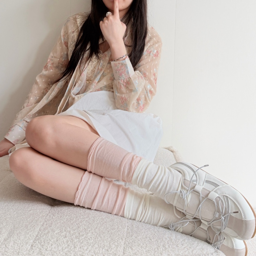 Sweet Balletcore Color Block S - Boot Sock Slouchy recension och pris