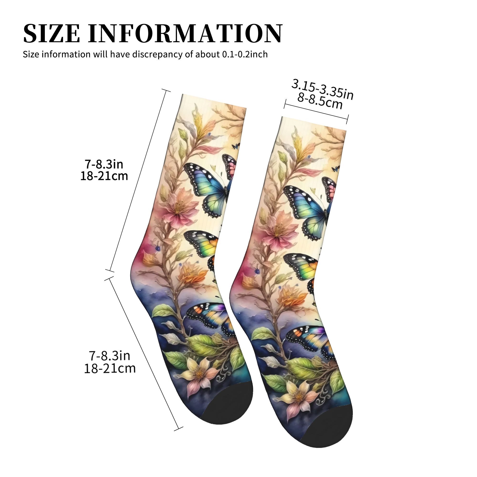 Colorful Butterflies and Flowe - Dress Sock Men recension och pris