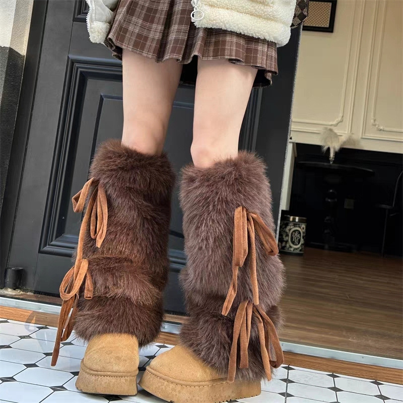 Faux Fur Leg Warmers for Women - Boot Sock Slouchy recension och pris